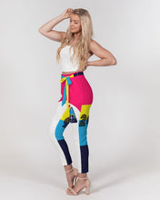 Load image into Gallery viewer, star search Women's All-Over Print Belted Tapered Pants