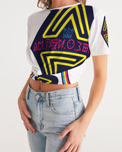 Load image into Gallery viewer, Autonomous collections2 Women's All-Over Print Twist-Front Cropped Tee