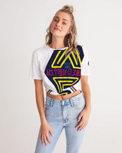 Load image into Gallery viewer, Autonomous collections2 Women's All-Over Print Twist-Front Cropped Tee