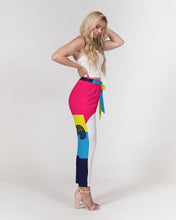 Load image into Gallery viewer, star search Women's All-Over Print Belted Tapered Pants